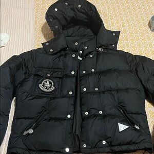 Moncler Quilted Black Jacket with Hood